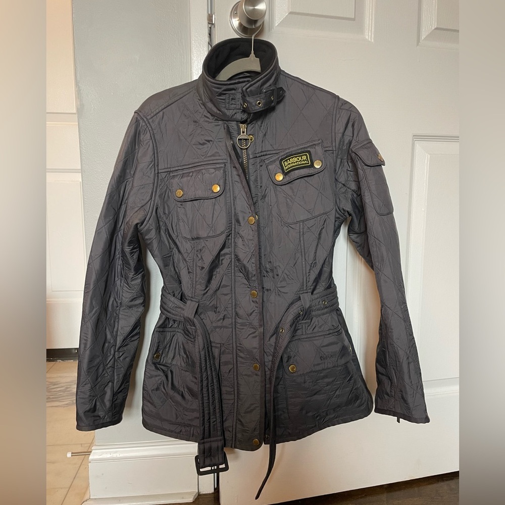 Barbour fleece lined puffer jacket women’s size 10